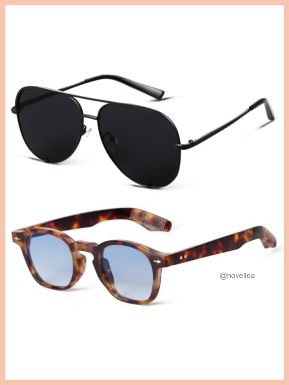 Oversized Aviator Sunglasses with Tortoiseshell Blue Tinted Round Sunglasses
